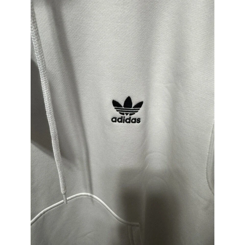 Adidas Men's Size XXL White Essential Hoody Sweatshirt Trefoil NEW